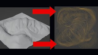 creating contour lines from any landscape mesh in geometry nodes in blender geometrynodesblender3d [upl. by Hanser]