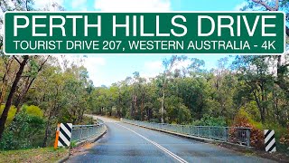 Perth Hills Drive  Mundaring Weir to Lesmurdie  4K [upl. by Edlyn]