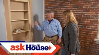 How to Install a Hidden DoorBookshelf  Ask This Old House [upl. by Mackintosh]