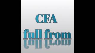 The full form of CFA is Chartered Financial Analyst  ytshortsindia educational cfa study CFA [upl. by Ennaxor]