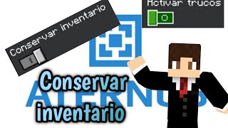 Como conservar el inventario en tu servidor de aternos sin desactivar los logros ⛏️ [upl. by Eelyak953]