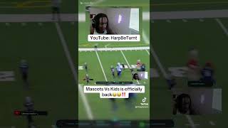 Mascots Vs Kids NFL Football 🏈😂reaction video is OUT NOW HarpBeTurnt youtube nfl football [upl. by Prochora]