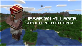 LIBRARIAN VILLAGER Everything you Need to Know  MINECRAFT 114 Guide for Enchanted Books amp More [upl. by Lekar]