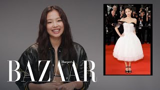 JENNIE Had Her Princess Moment at ‘The Idol’ Premiere  Fashion Flashback  Harpers BAZAAR [upl. by Akemor117]