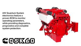 Cummins Marine Engines  QSK60 T4 IMO III [upl. by Deehan395]