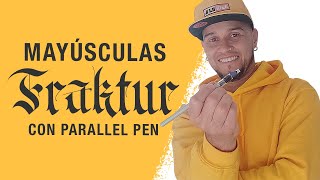 🔥✍ Mayúsculas GÓTICAS FRAKTUR abecedario ✍🔥  Con PARALLEL PEN [upl. by Merla]