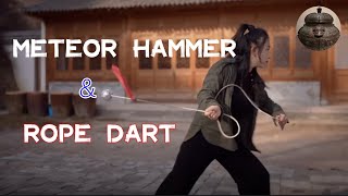 Meteor Hammer and Rope Dart  Watch a Kungfu Girl using a Meteor Hammer 流星锤 and a Rope Dart 绳镖 [upl. by Anivas14]