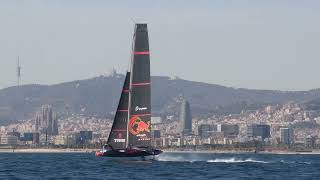 Cup Spy Highlights  Alinghi Red Bull Racing  AC75  Barcelona  Day 122  February 29 2024 [upl. by Attolrahc]