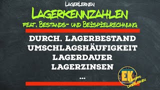 Lagerkennzahlen feat Bestands und Beispielrechnung [upl. by Lauritz499]