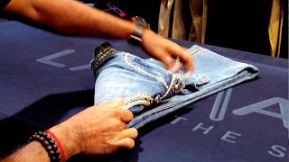 How to fold Jeans Merchandising by Jitendra Karan [upl. by Asirrom]