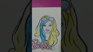 colorindo desenho da barbie com aquarela [upl. by Gean897]