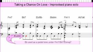 Taking a Chance On Love  improvised solo piano lesson [upl. by Calendra]