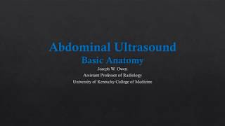 Abdominal US  Basic Anatomy [upl. by Ameerahs529]