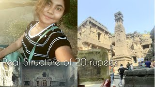 Day 2Ellora cavesReal Sculpture of 20 RupeesBt very sorry for video quality 🤧bengalivlog [upl. by Nalyt]