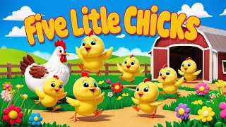 quot🎶 Five Little Chicks Song amp Fun Nursery Rhymes that Will Have Kids Singing Along 🐥✨quot [upl. by Alyakam]