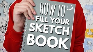 10 Ways to Fill Your Sketchbook  mini Sketchbook Tour [upl. by Metah]