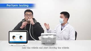 UBREATH Breath Gas Analyzer nNO Nasal nitric oxide testing procedure explained [upl. by Aiselad88]