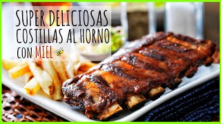 Costillas de Cerdo Al Horno Con Miel  SUPER DELICIOSAS COSTILLAS AL HORNO [upl. by Sitnik282]