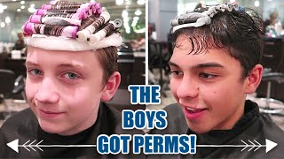 THE BOYS GOT PERMS  BEFORE AND AFTER [upl. by Nuhsyar]