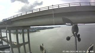 Masthead Cam  Washington Baum Bridge near Manteo NC [upl. by Nnylassej28]