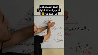 طريقة عجيبة لحساب المسافة على التصميم ، السلم والمسافة الحقيقة في أقل من دقيقة😲 [upl. by Aksel869]