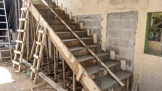 Como hacer una escalera de concreto paso a paso  concrete staircase [upl. by Alida]