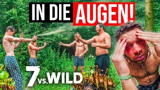 Pfefferspray ins GESICHT gesprüht amp Wir SCHIESSEN mit SCHLEUDER auf uns  Jans 7vswild Flasche [upl. by Akehs103]