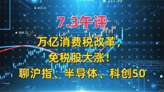 73午评，万亿消费税改革，免税股大涨！聊沪指、半导体、科创50 [upl. by Isola]