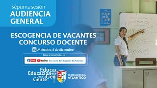 Audiencia pública de escogencia de vacantes proceso de selección 2165 de 2021 Séptima Sesión [upl. by Hebner]