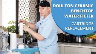 How to change the cartridge in your Doulton Ultracarb Single Stage Ceramic Benchtop Water Filter [upl. by Nicola]