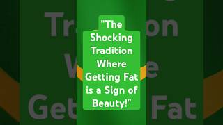 quotThe Shocking Tradition Where Getting Fat is a Sign of Beautyquot [upl. by Ainnos]