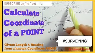 Coordinate System in SurveyingConceptTheory Calculation of Easting and Northing [upl. by Wendalyn223]