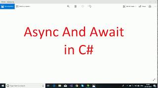 Async Await In C [upl. by Cung]