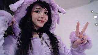 ASMR ☾ QampA on my lap in an Espeon onesie 💜 100k subs special ty 🥹 [upl. by Collins]