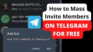 How to Mass Invite Members on Telegram For FREE [upl. by Onitnatsnoc]