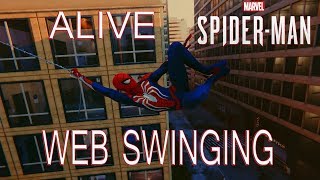 SpiderMan PS4  Warbly Jets  Alive  Web Swings [upl. by Mixam964]