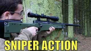 Airsoft Sniper War L96 M4 SSystem Scotland HD [upl. by Akcirderf186]