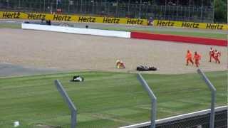 Valentino Rossi  Silverstone 2012 crash [upl. by Guibert]