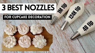 Best nozzles for cupcake decoration  Types of nozzles for cake decorating [upl. by Tharp]