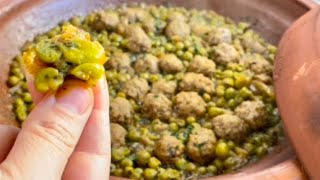 Tajine marocain très rapide ‼️ simple à faire boulettes viandes hachée et petit pois un délice [upl. by Manda68]