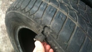 How to repair a flat tire with sidewall damage using the sectioning technic [upl. by Tdnerb]