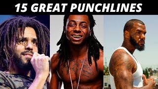 15 GREAT PUNCHLINES In Rap Songs [upl. by Seuqram]