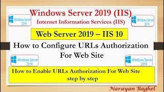 Web Server 2019 – IIS 10 How to Configure URLs Authorization  12 [upl. by Elicul]