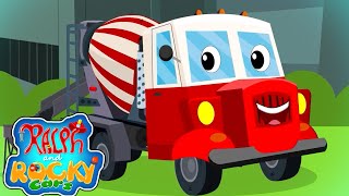 Cement Mixer Truck  Cartoon Songs For Children  Nursery Rhymes and Baby Songs With Ralph and Rocky [upl. by Aicatan]