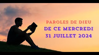 LECTURES DU JOUR  MERCREDI 31 JUILLET 2024 [upl. by Oiziruam]