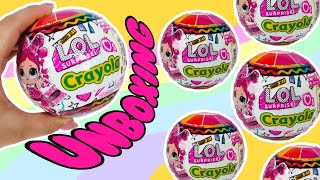 LOL Surprise CRAYOLA Dolls Unboxing [upl. by Nevart]