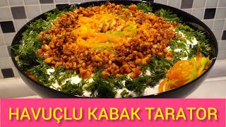 KABAK TARATOR  HAVUÇ TARATOR  YOĞURTLU KABAKLI HAVUÇ MEZESİ [upl. by Eegnat]