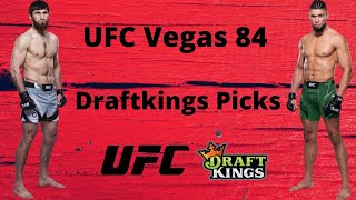 UFC Vegas 84 Draftkings Picks [upl. by Novia]