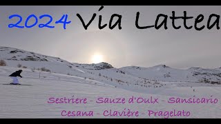 Vialattea Sestriere  2024  Teaching My Girlfriend How to Ski [upl. by Nynahs]