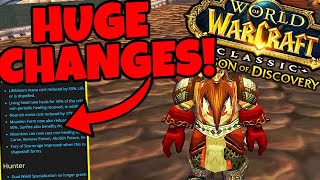 HUGE Class Changes Coming Next Week Hunter Nerf Druid Buff and MORE [upl. by Sualkcin]